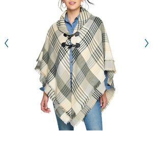 Womens Sonoma Goods for Life Plaid Toggle Topper